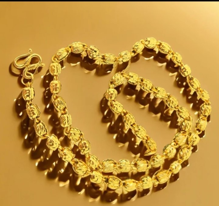   【华新】K色西瓜纹霸气男士项链合金项链【SOX04】