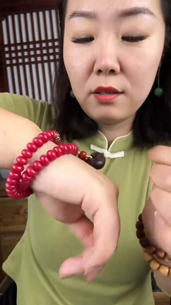 木菩提算盘珠双圈手链