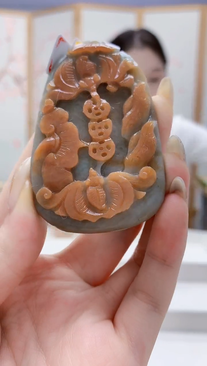 未镶嵌定制翡翠3099jw-毛货挂件54