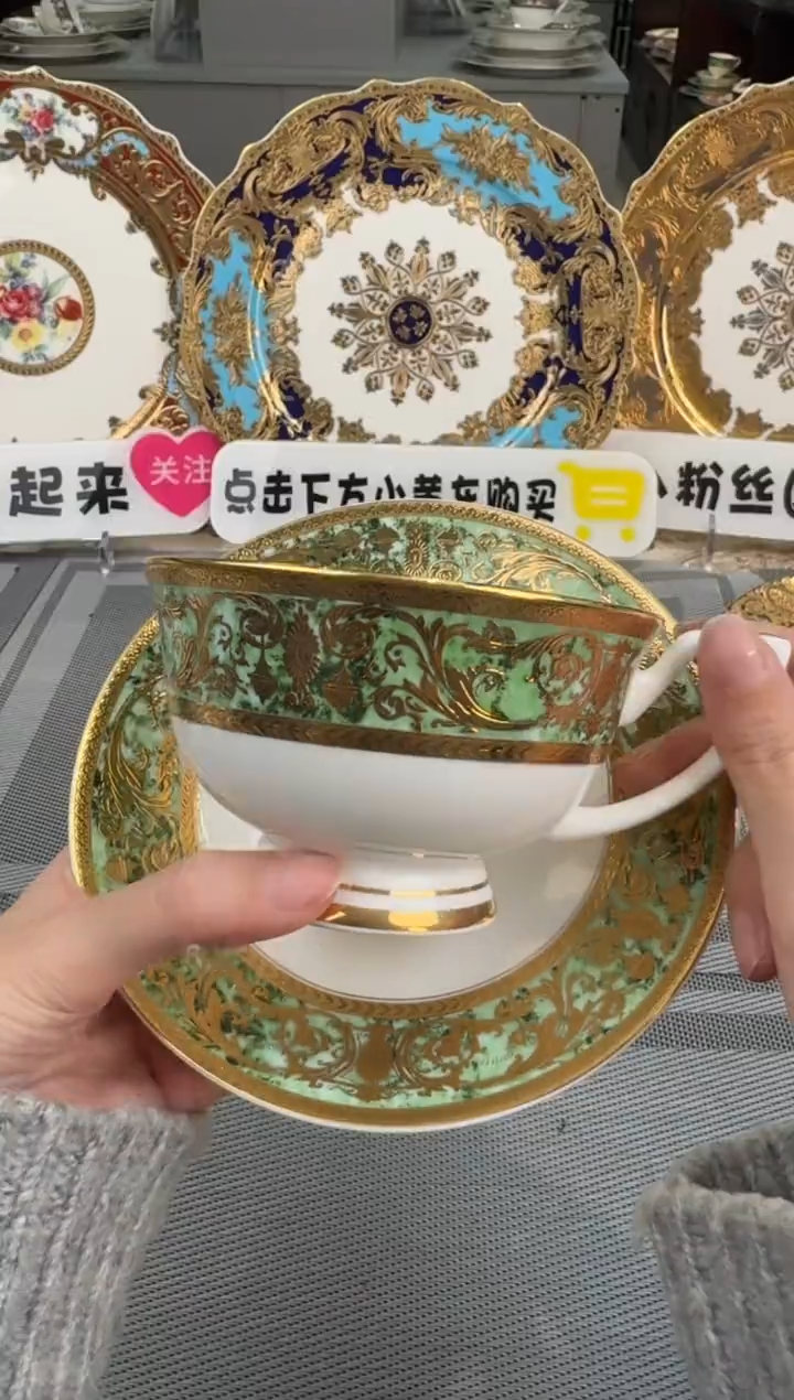 【闪购商品】瓷片两杯两碟福利价+礼盒