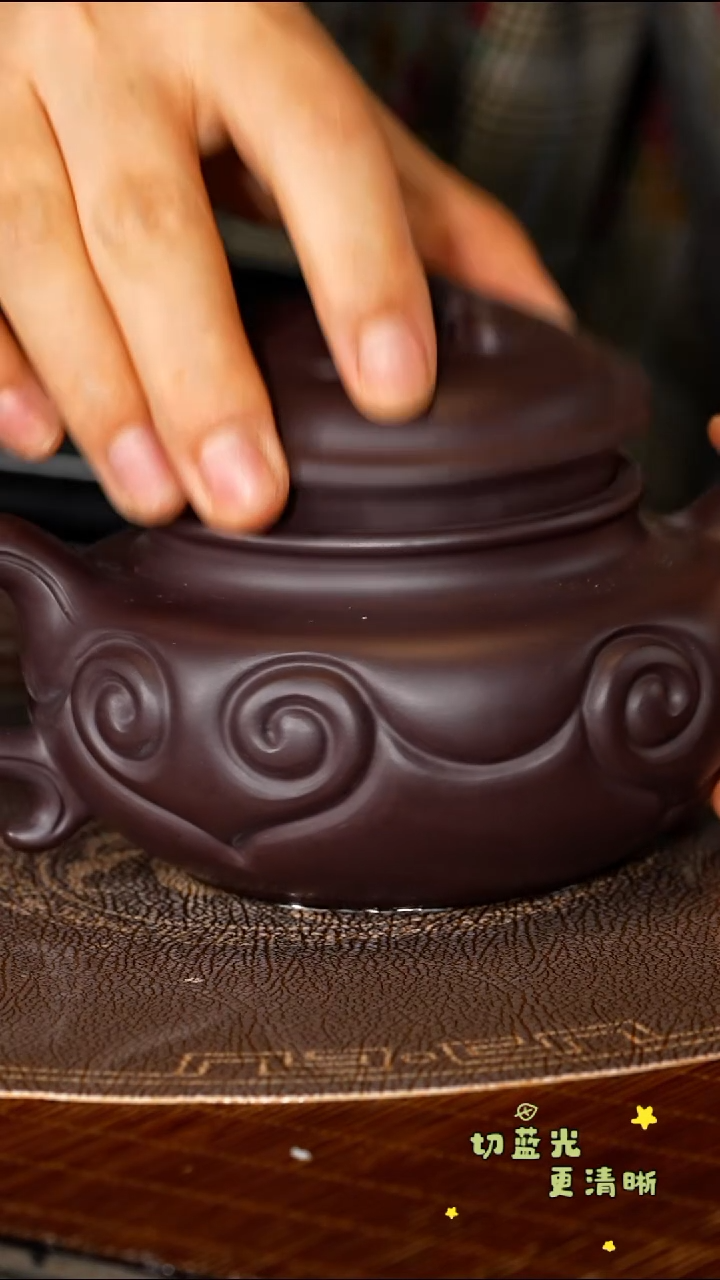 茶壶紫砂宜兴紫砂ZCP 黑墩头 仿古如意280cc