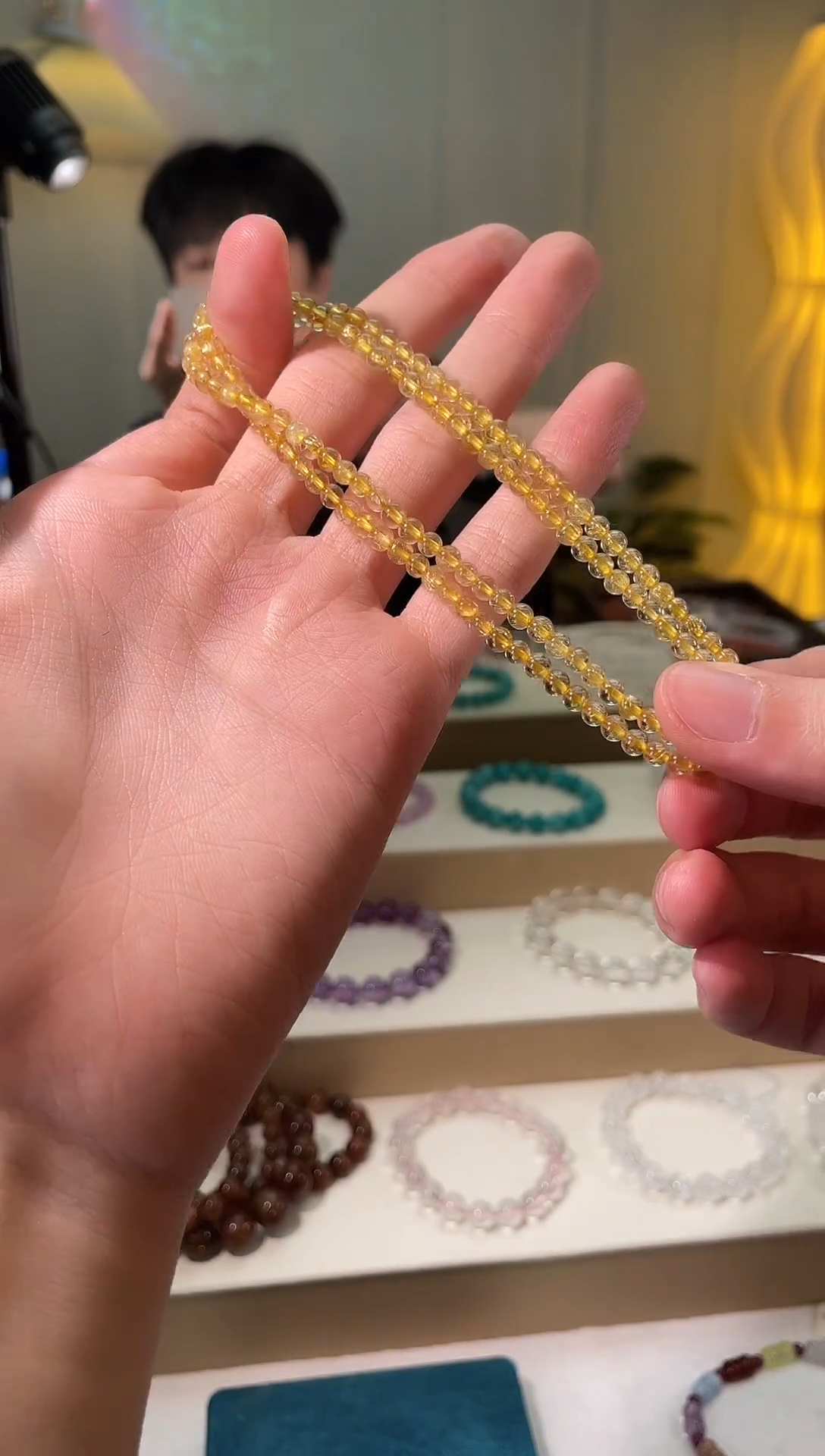 未镶嵌手串水晶金发晶多圈