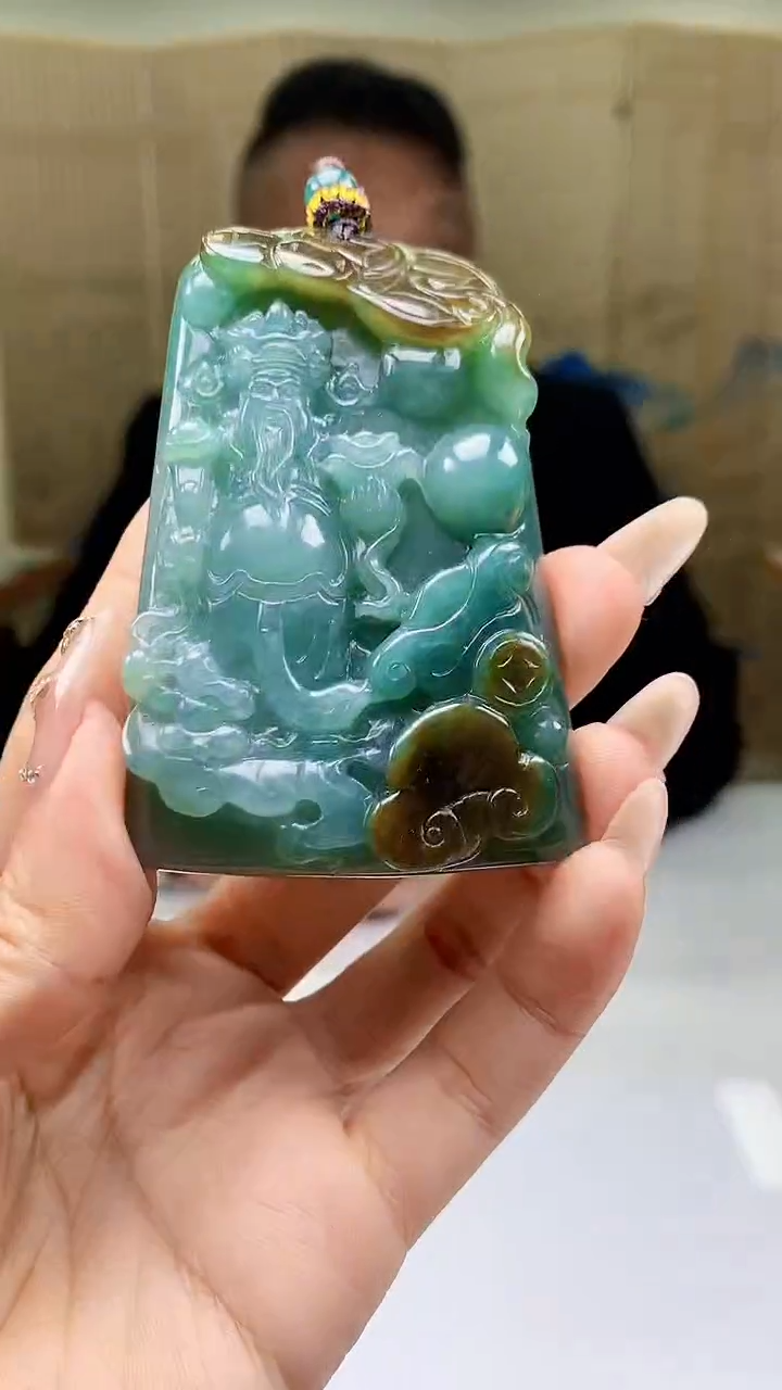 【闪购商品】定制翡翠未镶嵌4969ty-毛货挂件189
