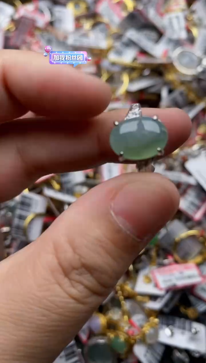 【闪购商品】翡翠戒指银S925镶嵌222222---9