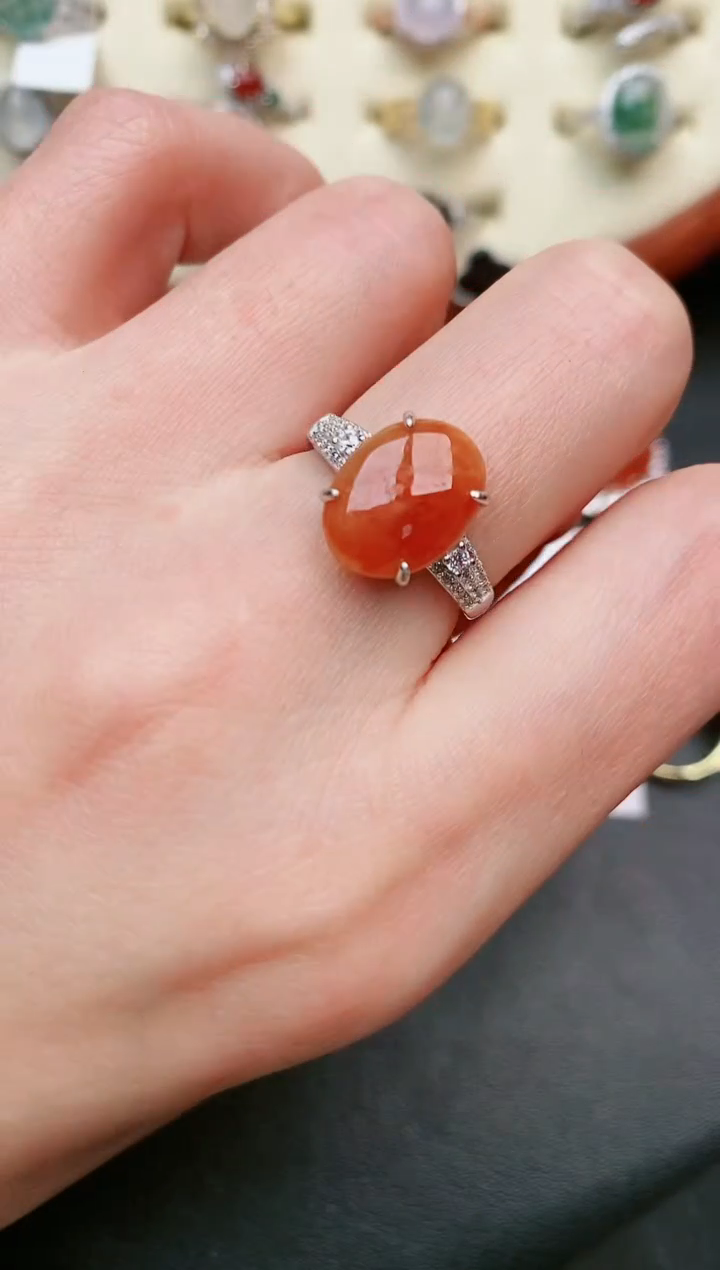 【闪购商品】翡翠戒指银S925镶嵌....