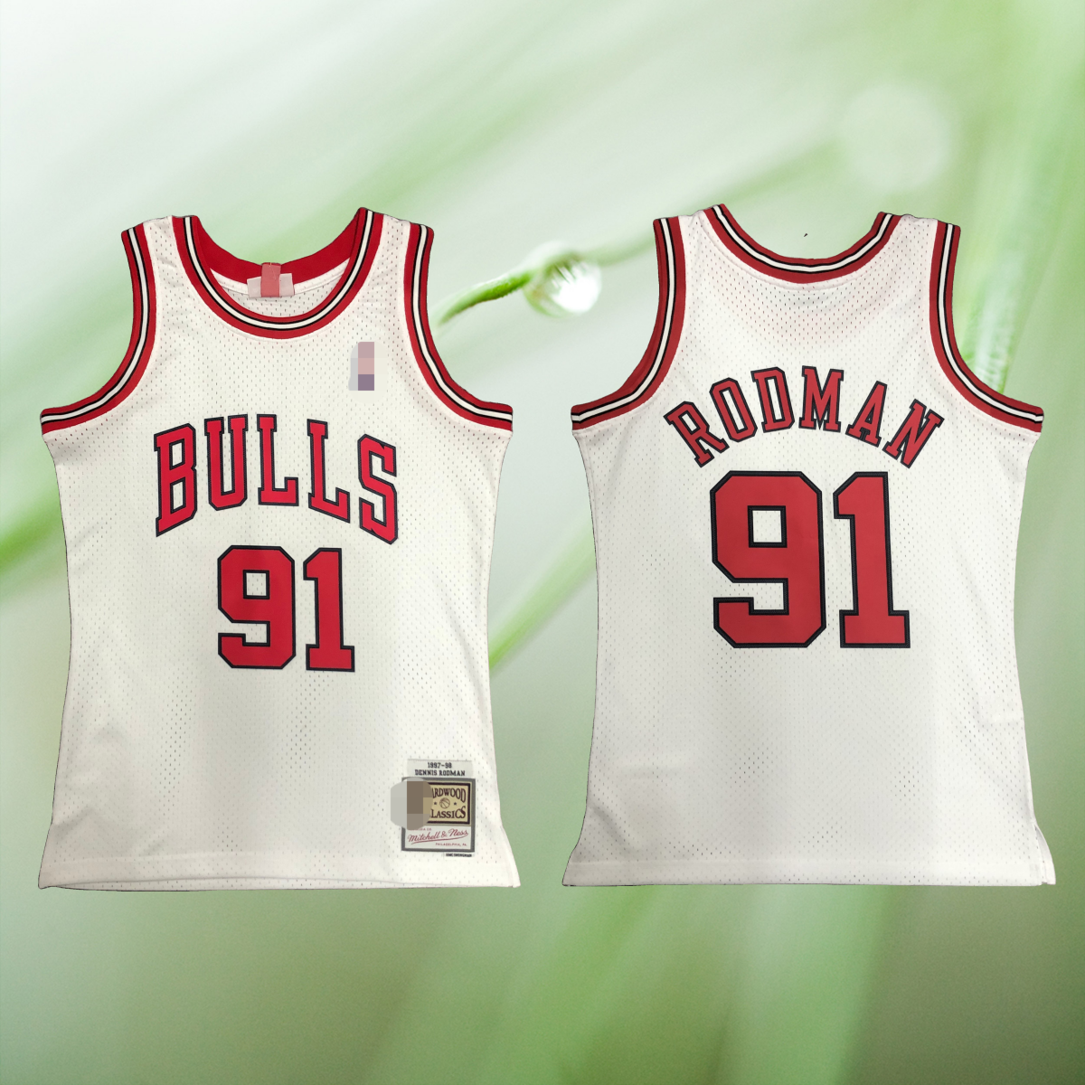 【44】【罗德曼】91号公牛队运动背心球衣速干透气美式复古网眼篮球服