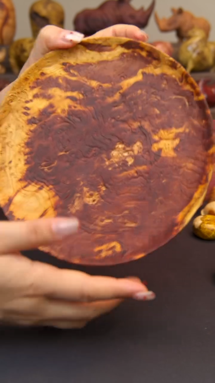 交趾黄檀（大红酸枝）山杏大盘子