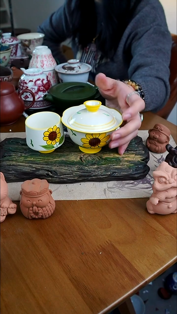 【茶瓷物语】太阳花盖碗