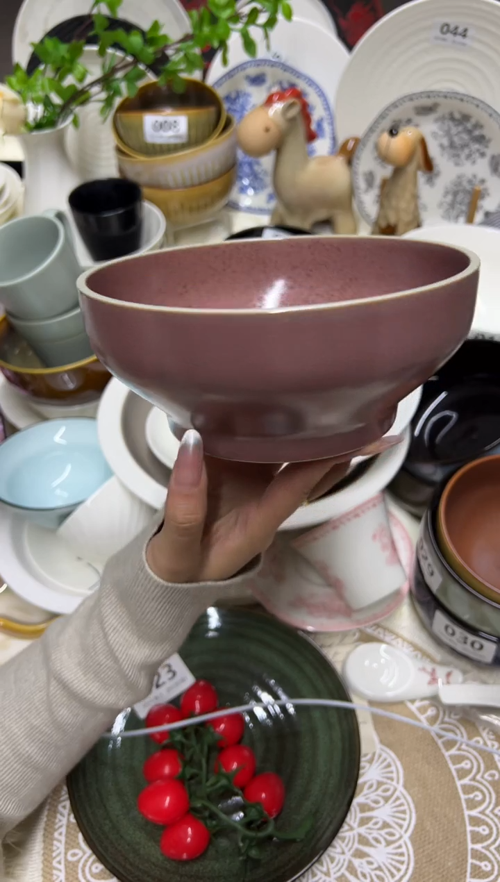 新骨瓷084 瑕疵  烟灰7寸面碗