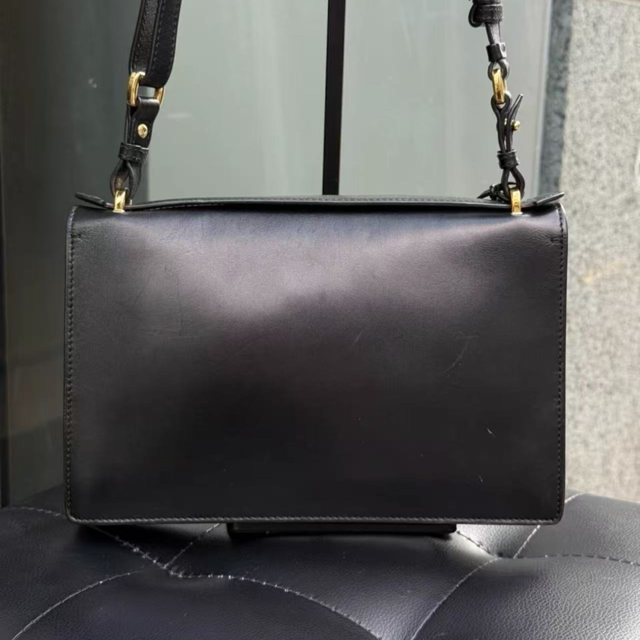99新 FENDI/芬迪 风琴包黑色  h853