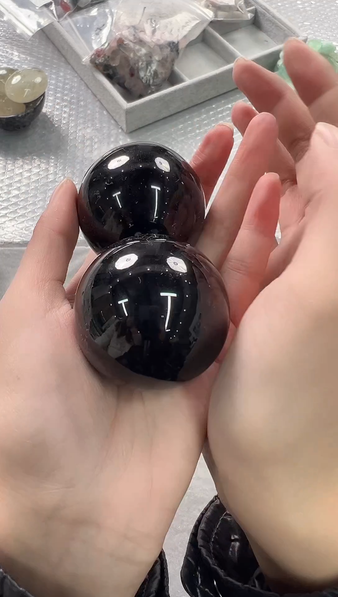 未镶嵌珠宝半成品水晶h*S373 约4.9cm 拍一发二