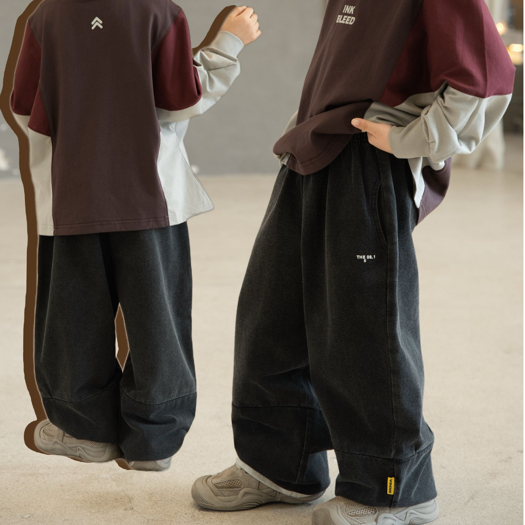 253099儿童春秋洋气潮流百搭宽松直筒休闲长裤