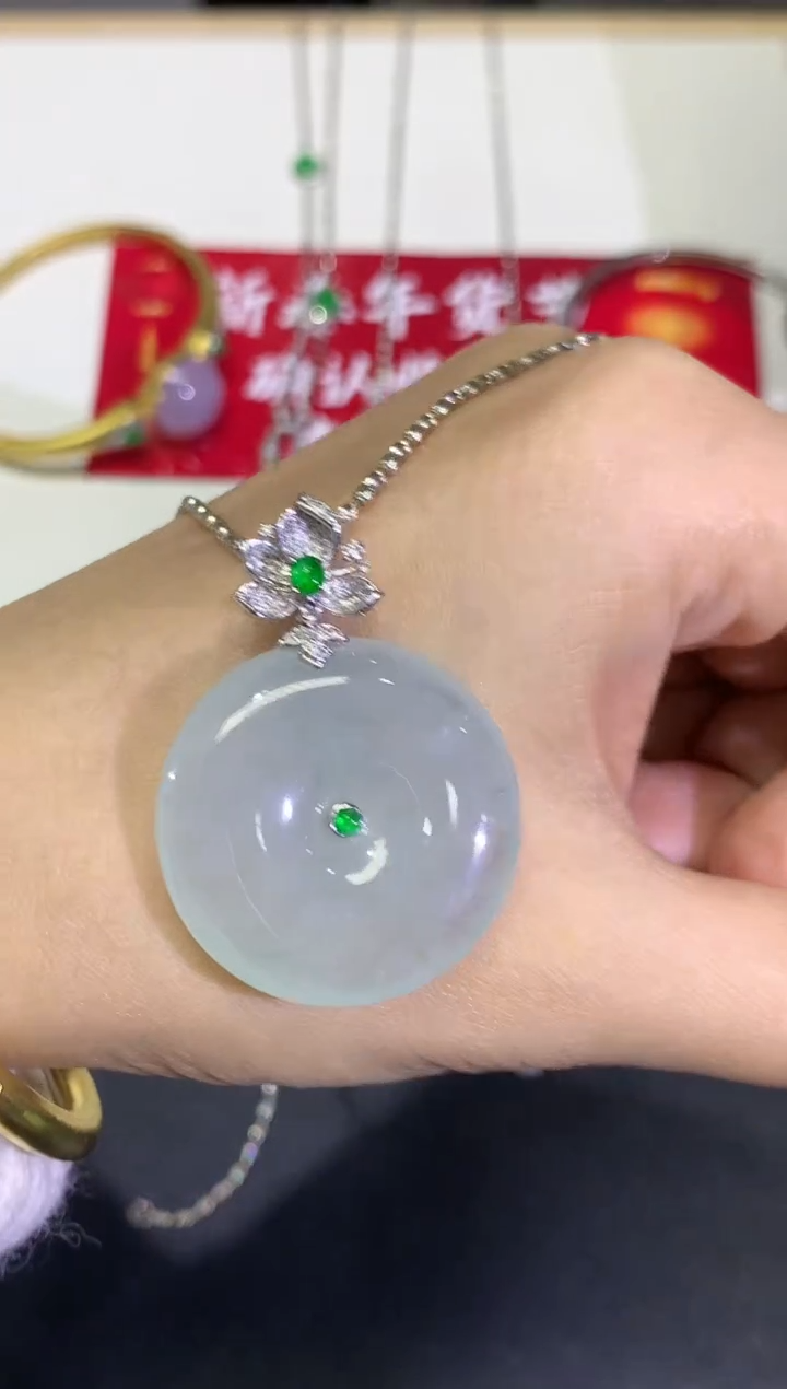 【闪购商品】定制翡翠18K金镶嵌5团购