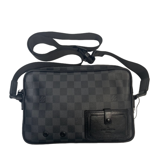 99新 LouisVuitton/路易威登 LV98新黑棋盘格横版相机包25/17/4