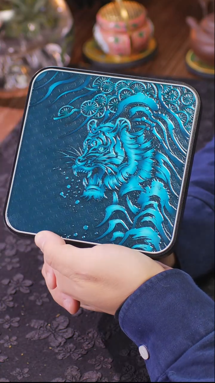 壹藏贰宝驺吾图案大垫子一片