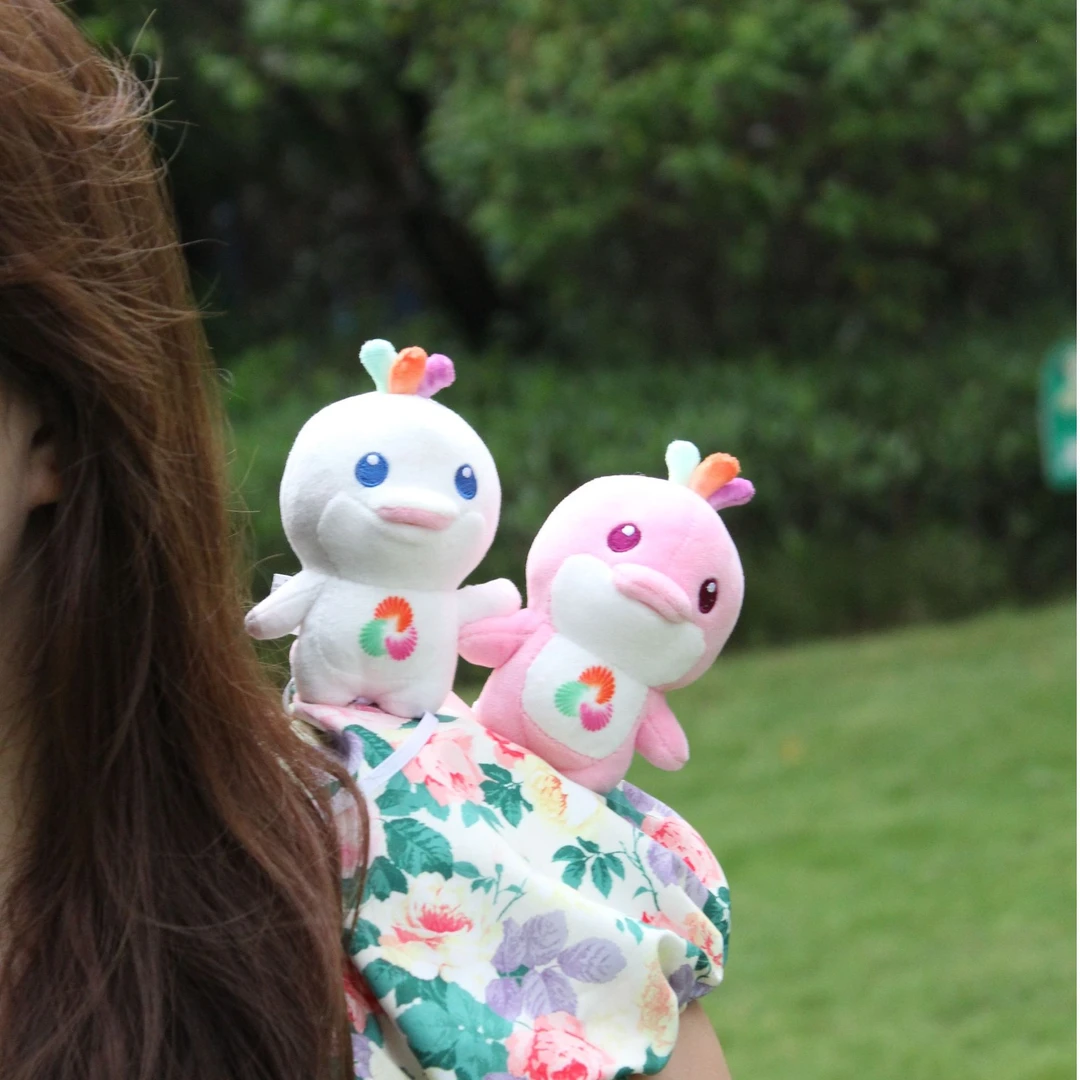 第十五届全运会吉祥物坐肩公仔喜洋洋乐融融磁吸肩上贴官方正品