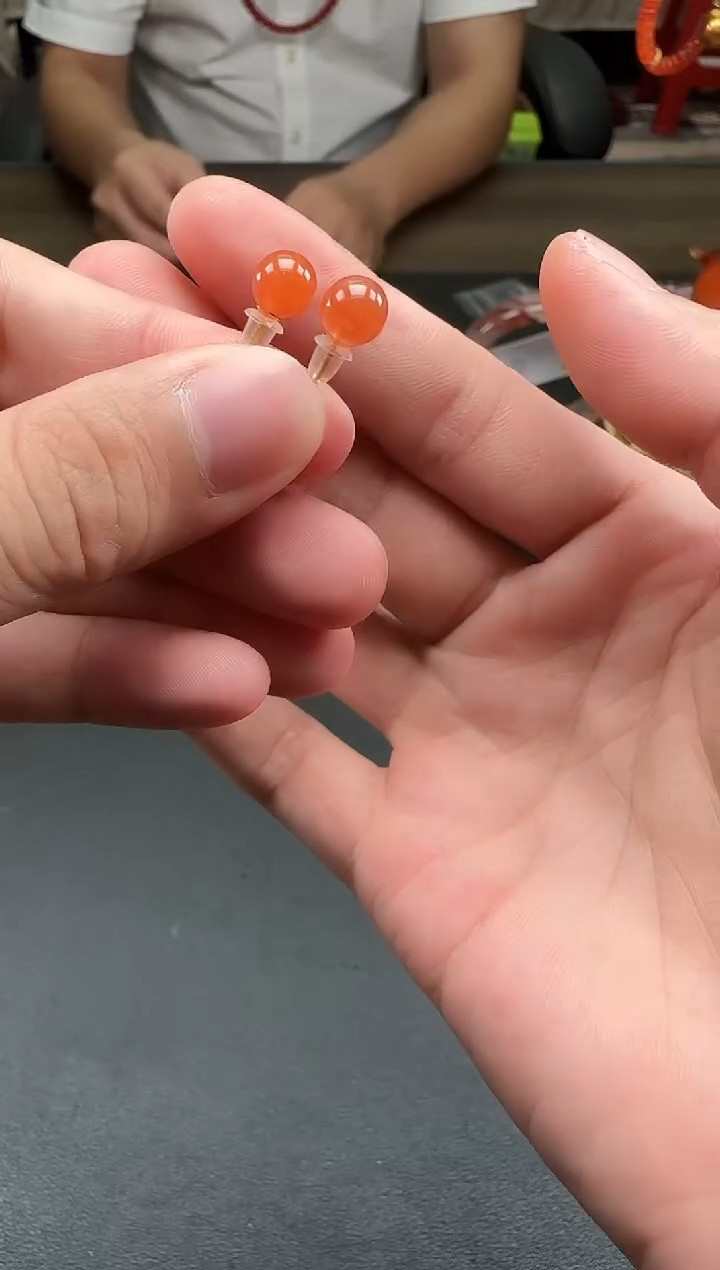 未镶嵌南红玛瑙耳饰DSD0829001多样性发一对