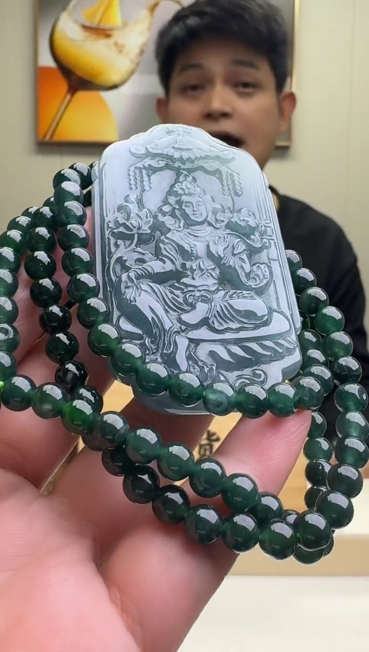 颈饰未镶嵌翡翠天然A货翡翠 多样性随机发其一