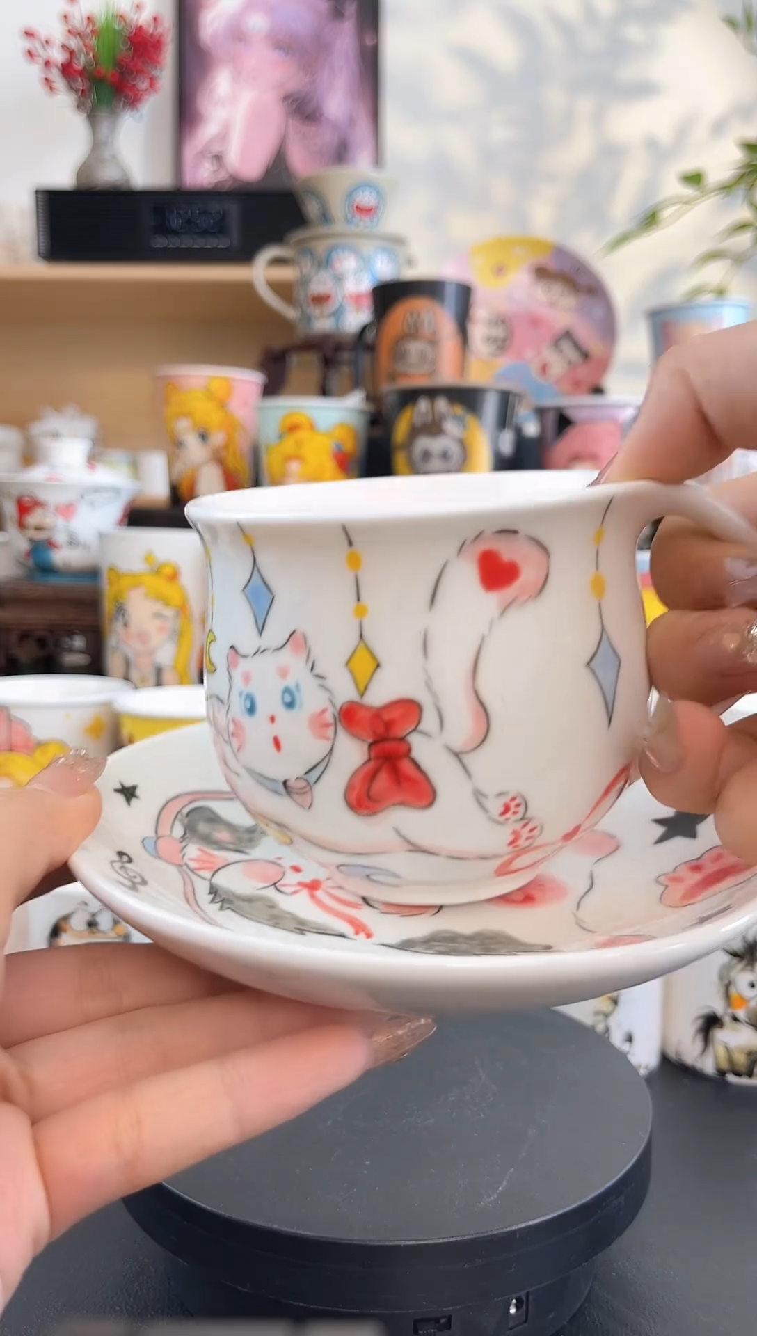【闪购商品】摆件手工手绘陶瓷小杯杯