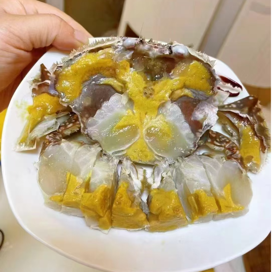 【次日达】舟山巨无霸白膏呛蟹 6两左右/只 新鲜腌制咸蟹 生吃不可蒸煮