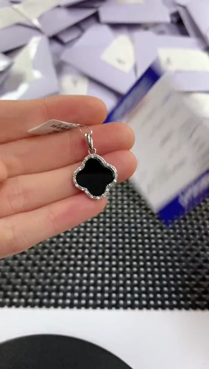 颈饰银S925镶嵌翡翠可****）12