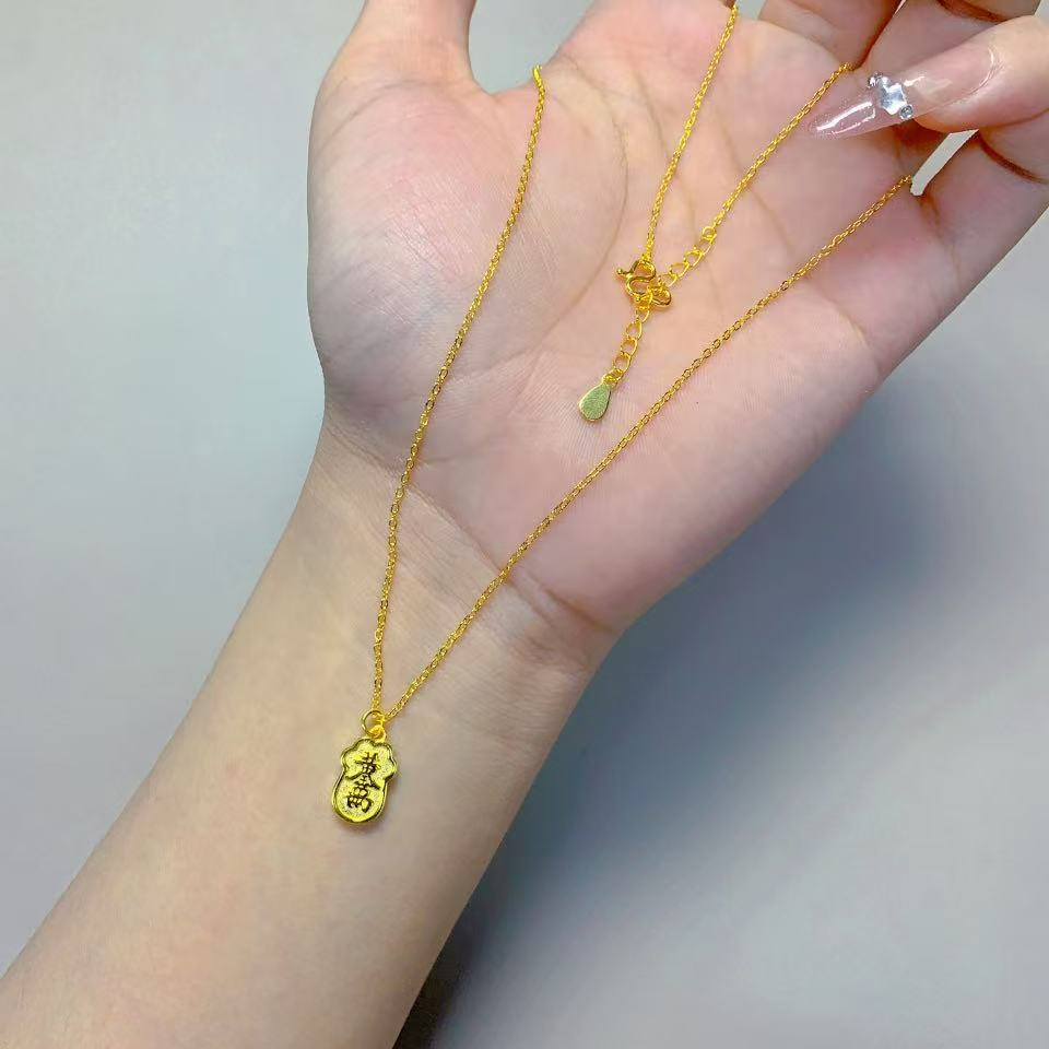 足银银制品 新款猫爪万两套链轻奢百搭