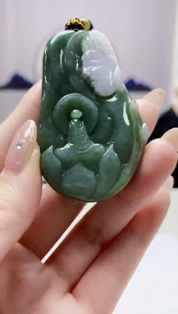 定制翡翠未镶嵌4829jw-毛货挂件32
