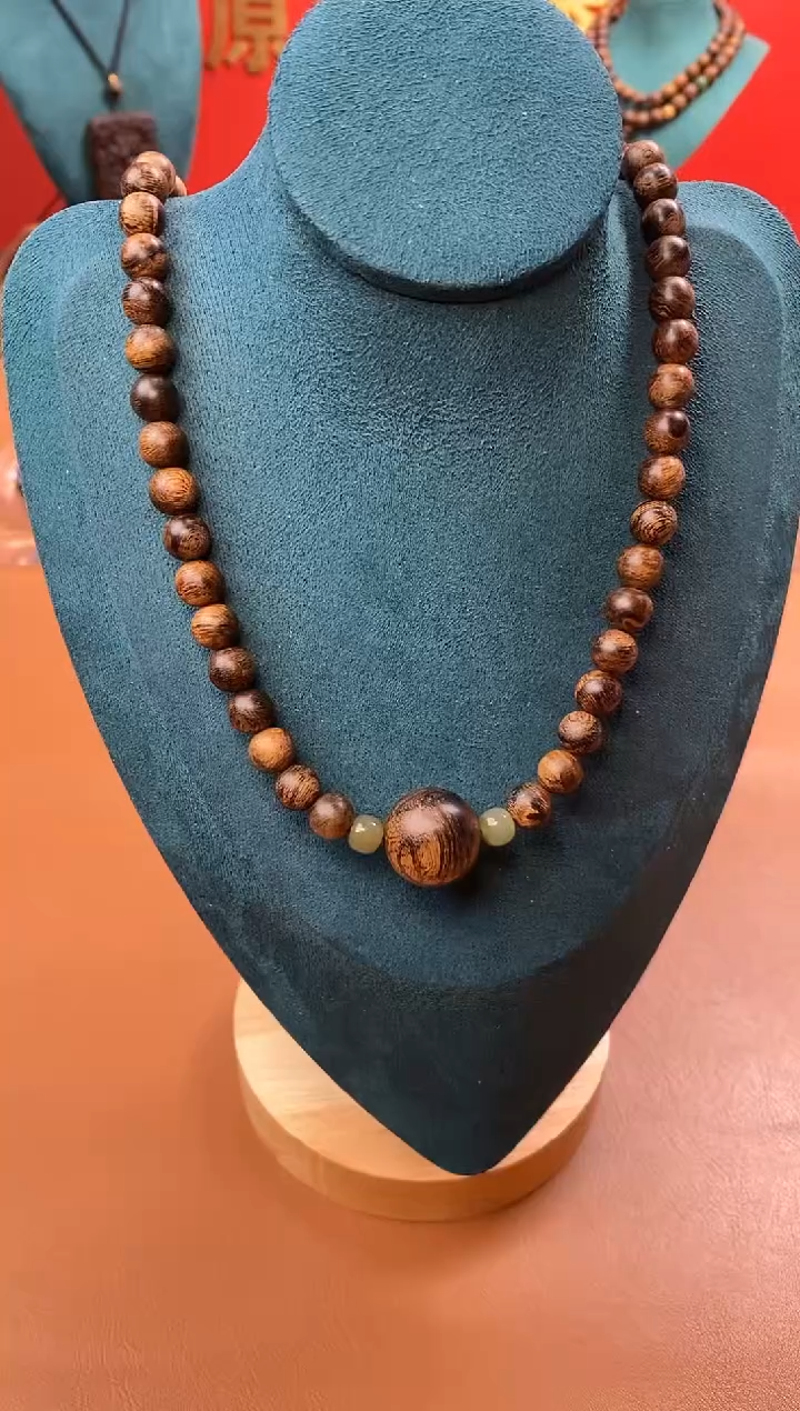 【闪购商品】沉香手串P沉水越南芽庄白棋楠玉化瘤疤08三圈 