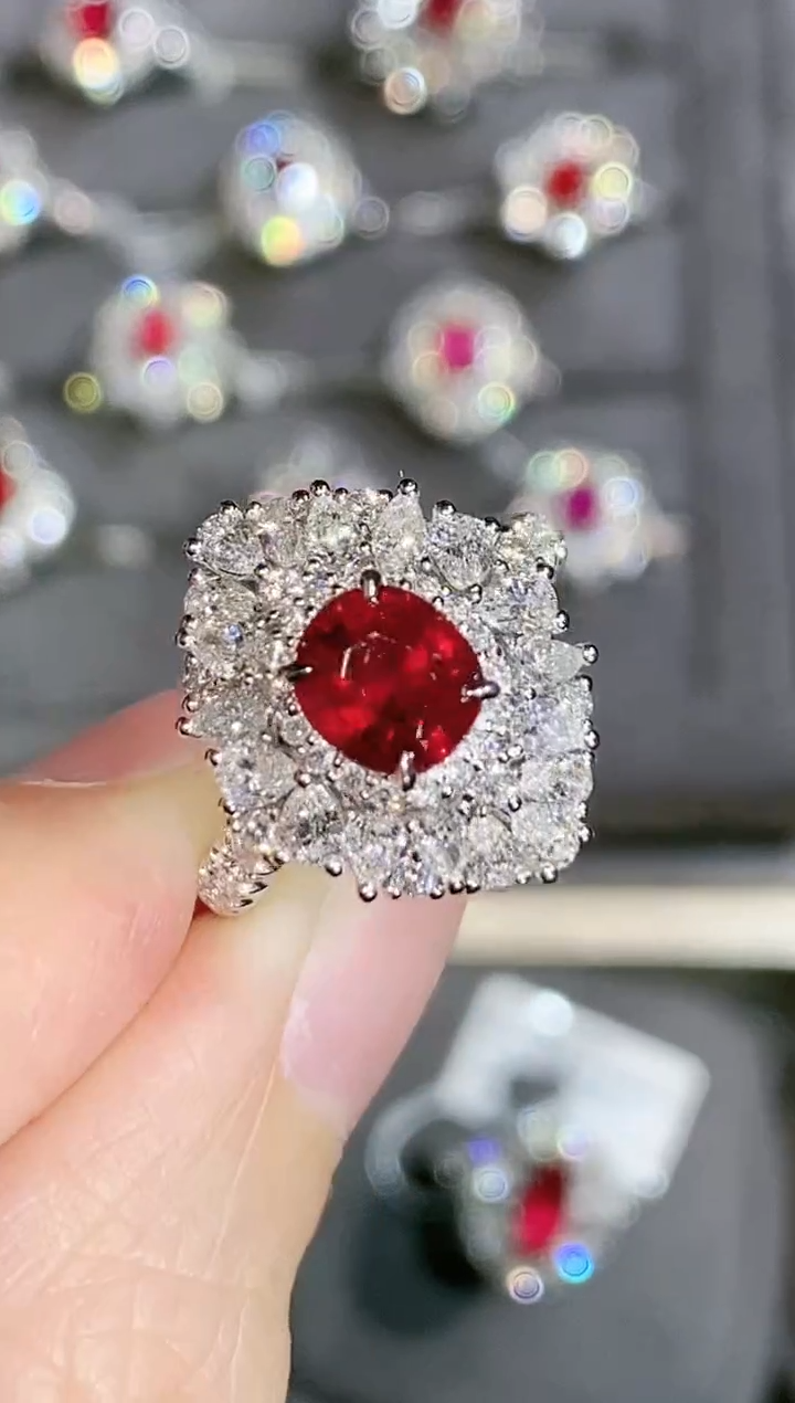 【闪购商品】红宝石戒指18K金镶嵌1.6ct/展会专属价