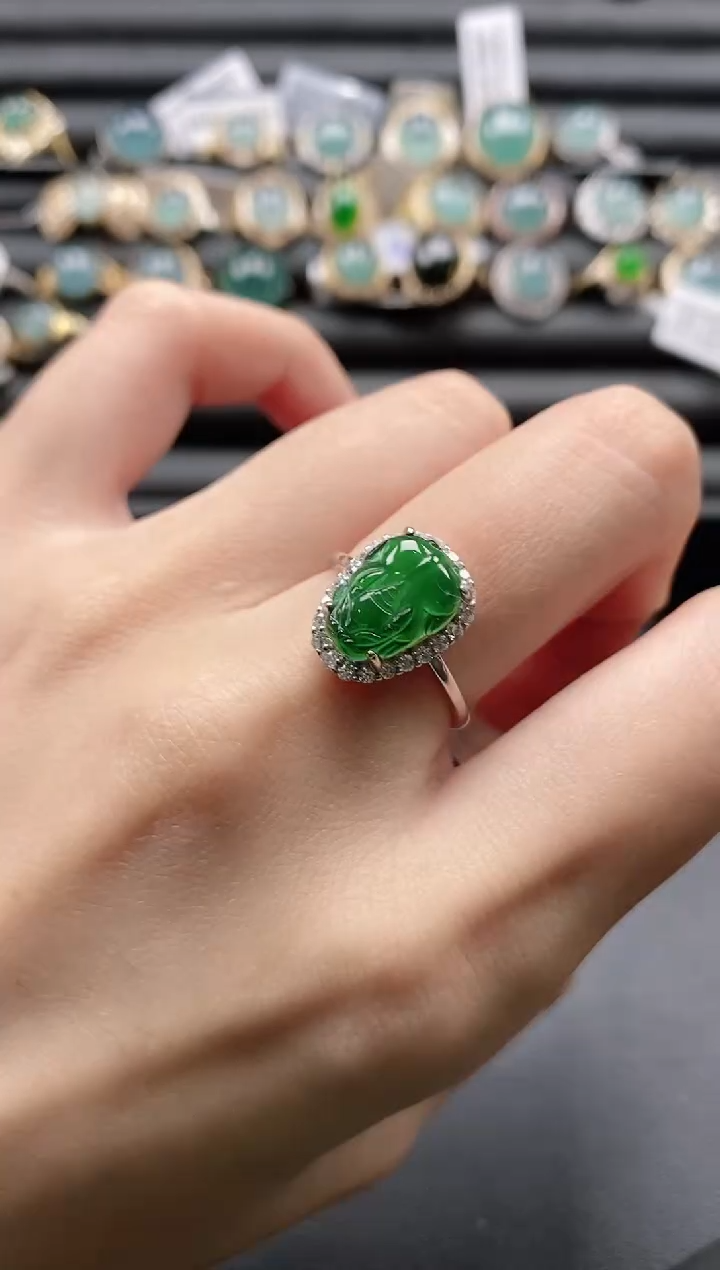 【闪购商品】翡翠戒指银S925镶嵌1111