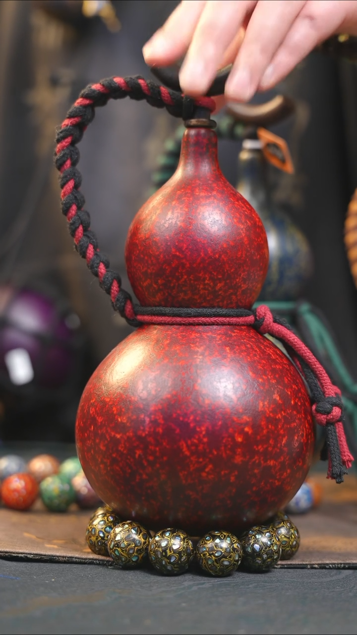 【闪购商品】YC142大漆酒葫芦不包手串及旋转底座