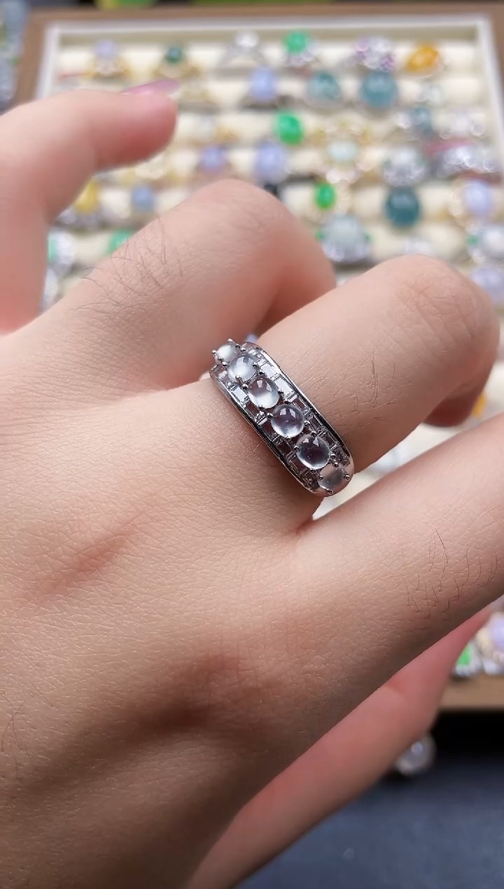 银S925镶嵌戒指翡翠59