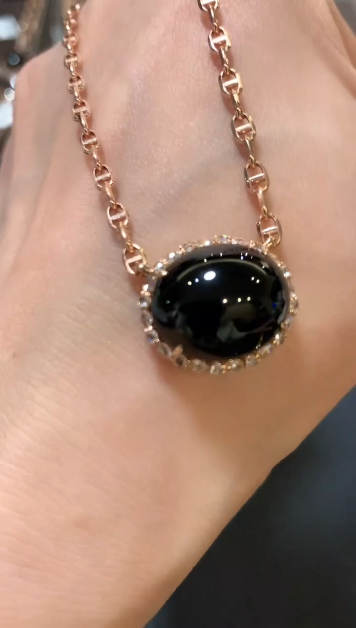 套链18K金镶嵌翡翠m89   