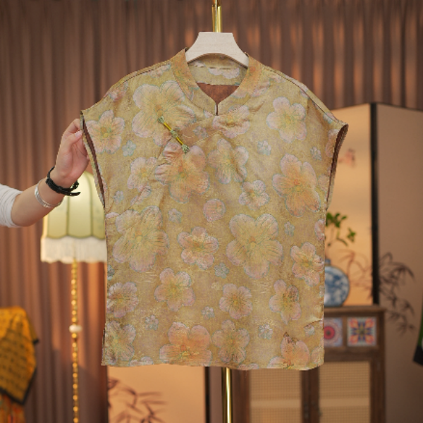 【太阳花】新中式国风气质衬衫上衣打底小衫