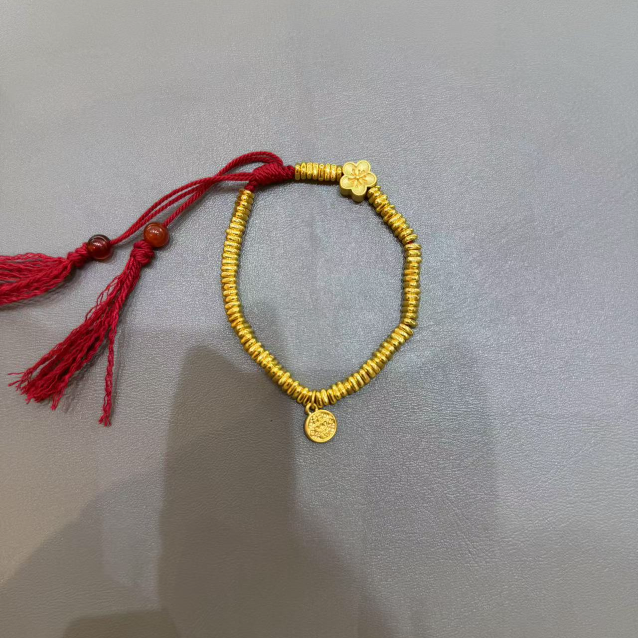 【W甄芝系列】足金 招财桃花盘缠