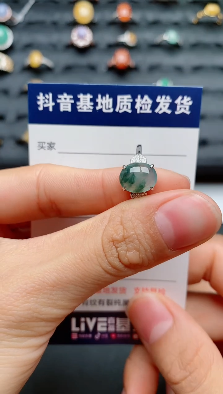【闪购商品】翡翠戒指银S925镶嵌.........