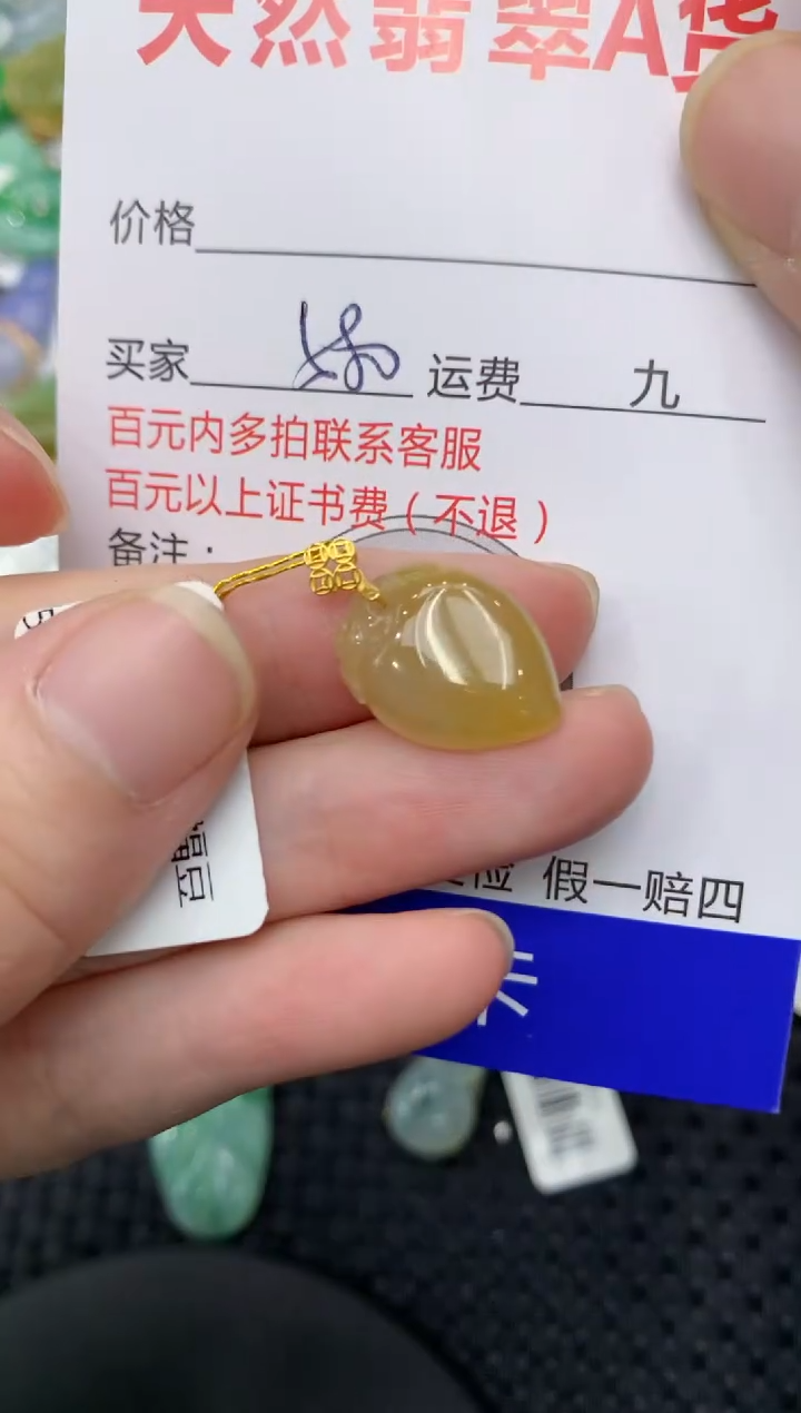 【闪购商品】翡翠颈饰18K金镶嵌1111111111