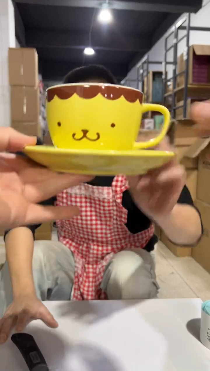 【闪购商品】杯布丁狗一杯一碟 陶瓷