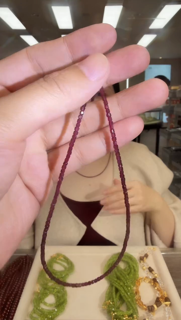 银S925镶嵌项链石榴石03