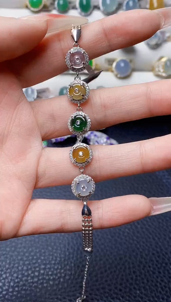 银S925镶嵌戒指翡翠3740