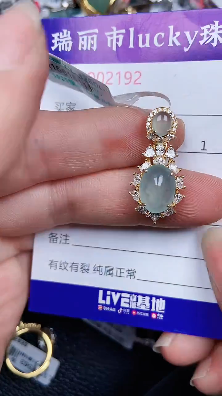 颈饰银S925镶嵌翡翠2192