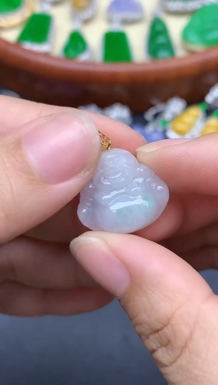 颈饰18K金镶嵌翡翠169-中国好珍宝