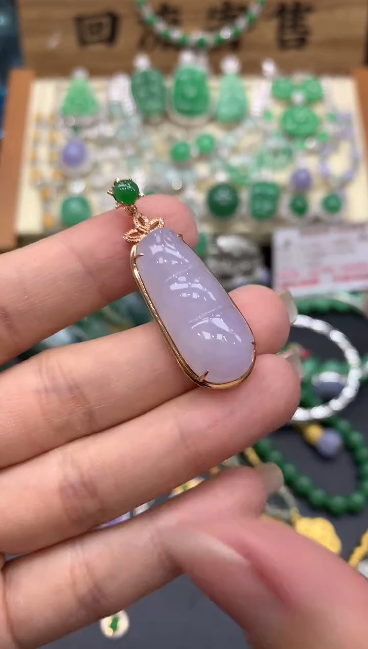 【闪购商品】翡翠颈饰18K金镶嵌326-中国好珍宝