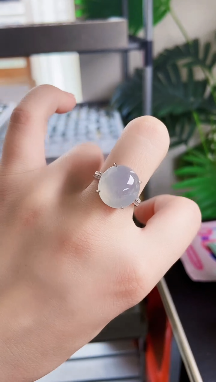 【闪购商品】翡翠戒指银S925镶嵌496544