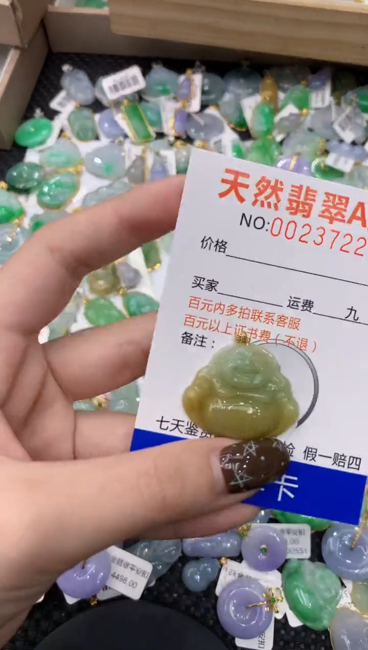 【闪购商品】翡翠颈饰18K金镶嵌1111111111