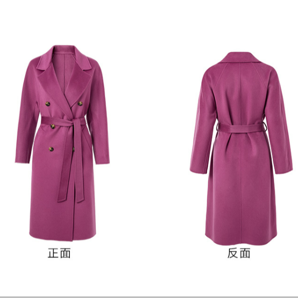 【粉丝专属】马天奴大衣翻领双排扣长款外套女VHAD28DNH0