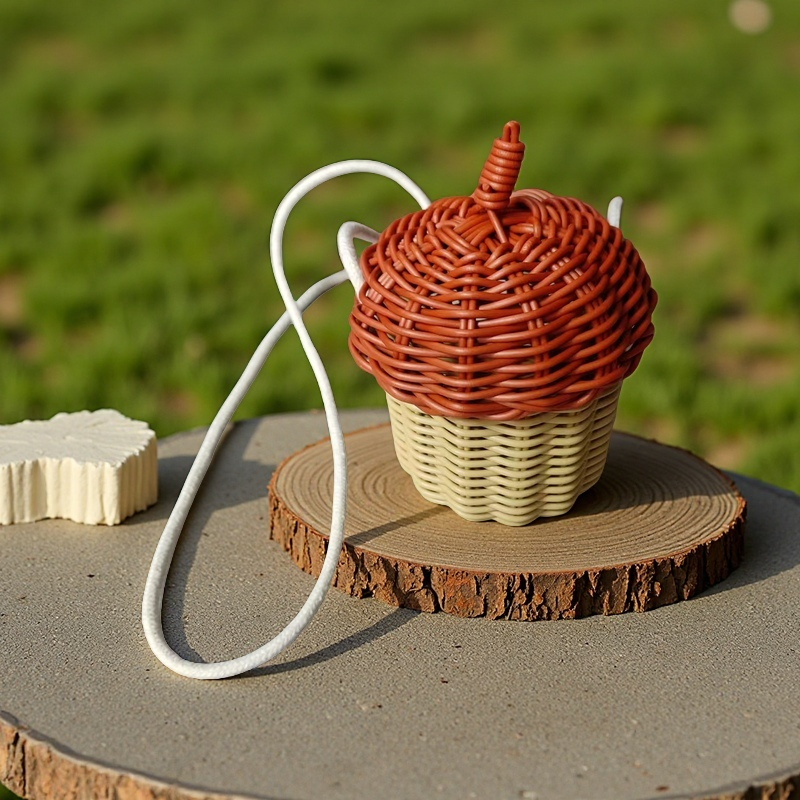 F8仿藤编织松果包收纳筐10*13