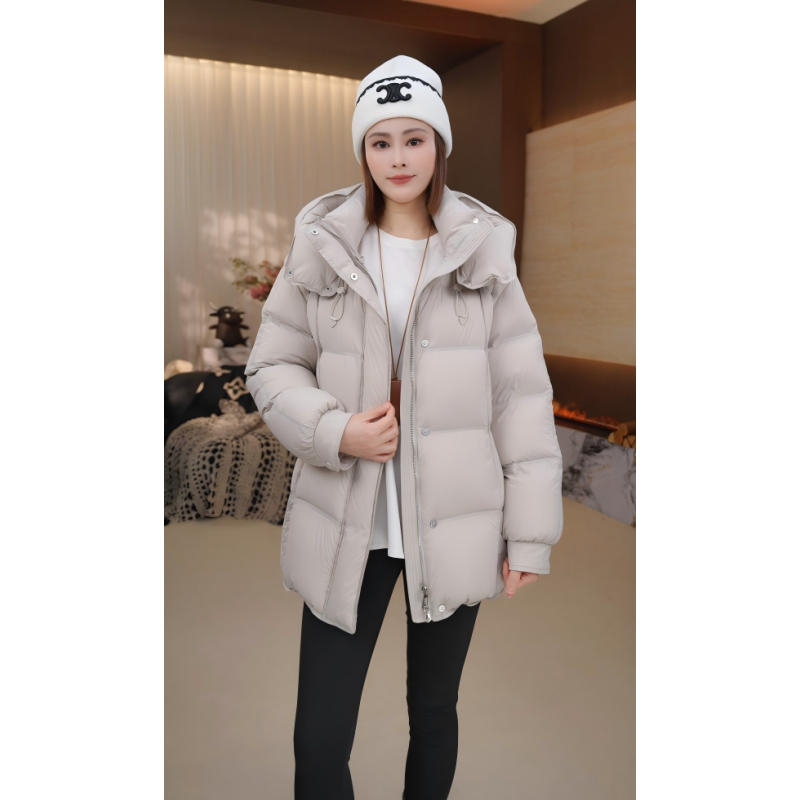2025新款高蓬90白鹅绒时尚保暖百搭羽绒服