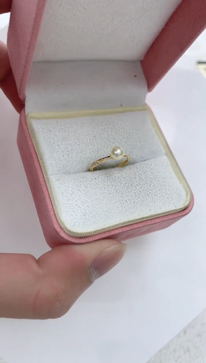 【闪购商品】海水珍珠戒指银S925镶嵌海水珍珠戒指