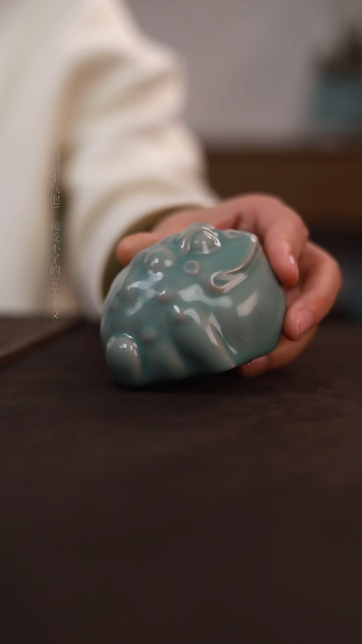 【闪购商品】杯一级品粉青仿古茶宠公